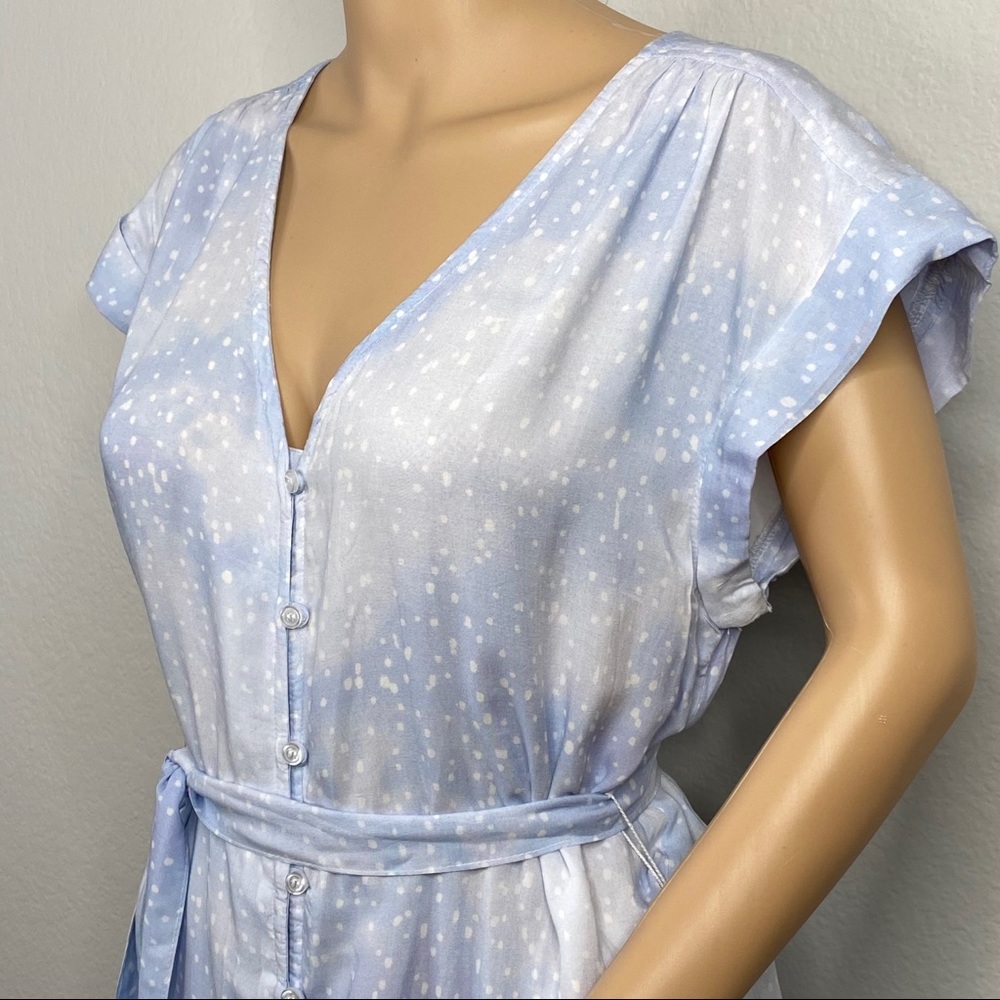 Cloth & Stone Button Down V neck Dress size M - Picture 4 of 16